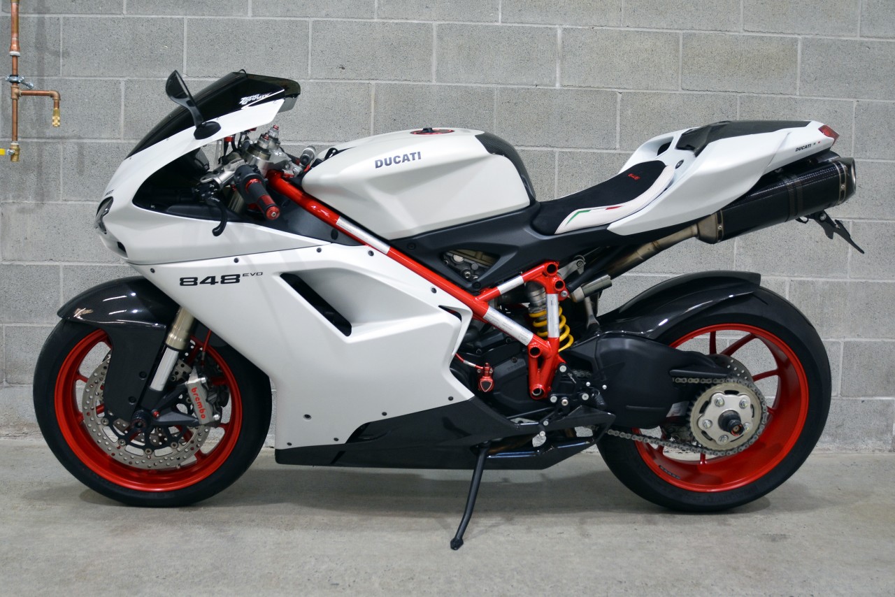 2011 Arctic White Ducati 848 EVO 13,980 For Sale, Finance Lease or